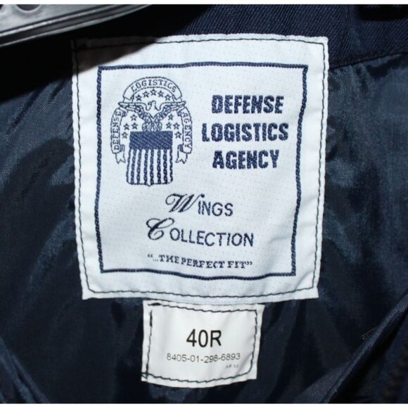 U.S. Air Force DSCP Wings Collection Men’s Blue Bomber Jacket Size 40R - Picture 4 of 5